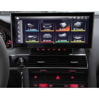 Audi A6 Android 13.0 Autoradio GPS Navigationsysteme mit 8-Core 8GB+256GB Touchscreen Bluetooth Lenkradfernbedienung DAB USB DSP SWC 4G-LTE WLAN CarPlay - 12,5