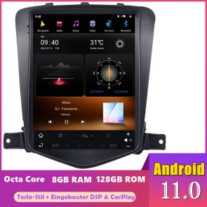 9,7" Tesla-Stil Android 11.0 Autoradio DVD Player GPS Navigation für Chevrolet Cruze (2009-2015)-1