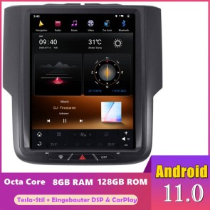 10,4" Tesla-Stil Android 11 Autoradio DVD Player GPS Navigation für Dodge RAM 2500 (2013-2018)-1