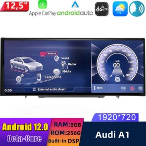 12,5" Android 12.0 Autoradio DVD Player GPS Navigation Stereo für Audi A1 8X (2010-2018)-1