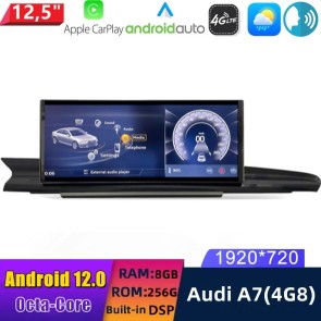 12,5" Android 12.0 Autoradio DVD Player GPS Navigation Stereo für Audi A7 4G8 (2011-2018)-1