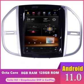12,1" Tesla-Stil Android 11.0 Autoradio DVD Player GPS Navigation für Mercedes Vito W447 (Ab 2014)-1