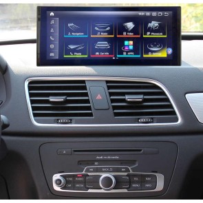 Audi Q3 Android 12.0 Autoradio GPS Navigationsysteme mit 8-Core 8GB+256GB Touchscreen Bluetooth Lenkradfernbedienung DAB USB DSP SWC 4G-LTE WLAN CarPlay - 12,5