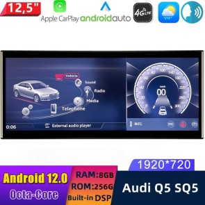 12,5" Android 12.0 Autoradio DVD Player GPS Navigation Stereo für Audi Q5/SQ5 8R (2009-2017)-1
