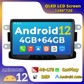 8" Android 12 Autoradio DVD Player GPS Navigation Stereo für Dacia Logan (Ab 2012)-1