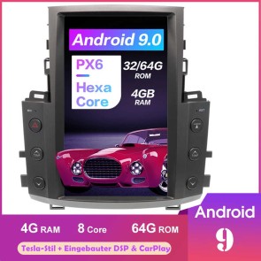 13,6" Tesla-Stil Android 9.0 Autoradio DVD Player GPS Navigation für Lexus LX 570 (2007-2015)-1