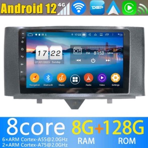 9" Android 12.0 Autoradio DVD Player GPS Navigation für Smart Fortwo W451 (Ab 2011)-1