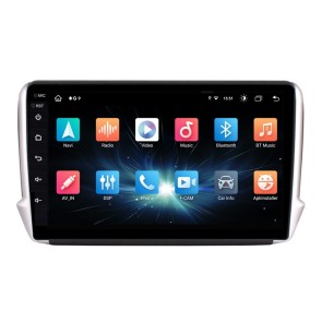 Peugeot 208 Android 12 Autoradio GPS Navigationsysteme mit 8-Core 8GB+128GB Touchscreen Parrot Bluetooth Lenkradfernbedienung Mikrofon DAB SD USB WiFi 4G-LTE DSP CarPlay - 10,1