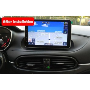 Fiat Tipo Android 12.0 Autoradio GPS Navigationsysteme mit Touchscreen Bluetooth Freisprecheinrichtung Mikrofon SWC DAB CD SD USB WiFi TV OBD2 Carplay Android Auto - Android 12 Autoradio DVD Player GPS Navigation Speziell für Fiat Tipo (2019-2022)