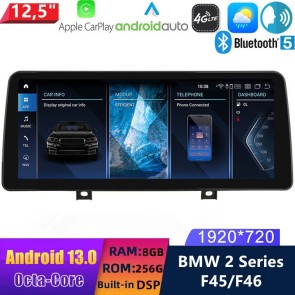12,5" Android 13.0 Autoradio DVD Player GPS Navigation Stereo für BMW 2er F45/F46 (Ab 2017)-1