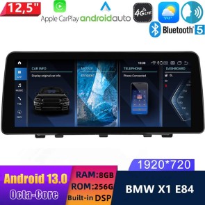12,5" Android 13 Autoradio DVD Player GPS Navigation Stereo für BMW X1 E84 (2009-2015)-1