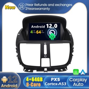 Android 12 Autoradio DVD Player GPS Navigation Speziell für Peugeot 207 (2006-2014)-1