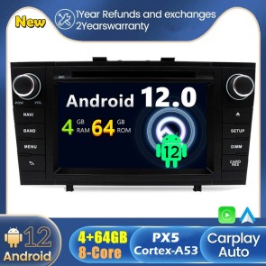 Toyota Avensis Android 12.0 Autoradio GPS Navigationsysteme mit Touchscreen Bluetooth Freisprecheinrichtung Mikrofon SWC DAB CD SD USB WiFi OBD2 Carplay Android Auto - Android 12 Autoradio DVD Player GPS Navigation Speziell für Toyota Avensis (2008-2018)