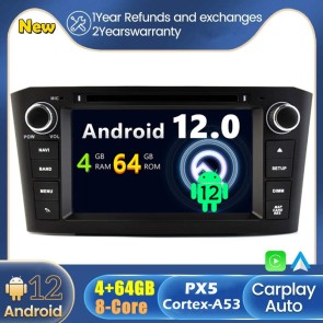 Toyota Avensis Android 12.0 Autoradio GPS Navigationsysteme mit Touchscreen Bluetooth Freisprecheinrichtung Mikrofon SWC DAB CD SD USB WiFi OBD2 Carplay Android Auto - Android 12 Autoradio DVD Player GPS Navigation Speziell für Toyota Avensis (2003-2009)