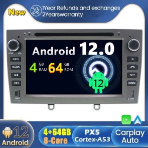 Android 12 Autoradio DVD Player GPS Navigation Speziell für Peugeot 308 (2007-2013)-1