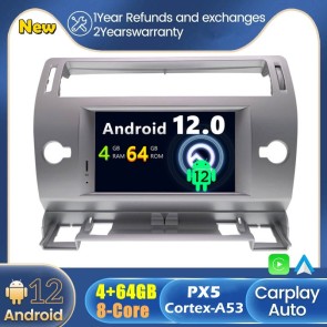 Android 12 Autoradio DVD Player GPS Navigation Speziell für Citroën C4 (2004-2011)-1