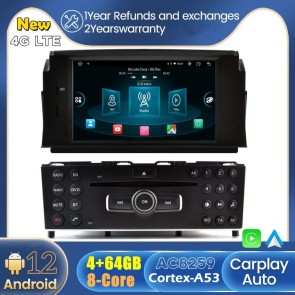 Android 12 Autoradio DVD Player GPS Navigation Speziell für Mercedes C-Klasse W204 (2007-2011)-1