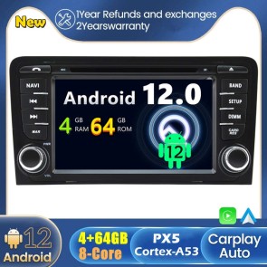 Android 12 Autoradio DVD Player GPS Navigation Speziell für Audi A3 S3 RS3 (2003-2013)-1