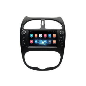 Peugeot 206 Android 12.0 Autoradio GPS Navigationsysteme mit 8-Core 8GB+128GB Touchscreen Parrot Bluetooth Lenkradfernbedienung Mikrofon DAB SD USB WiFi 4G-LTE DSP CarPlay - 6,2