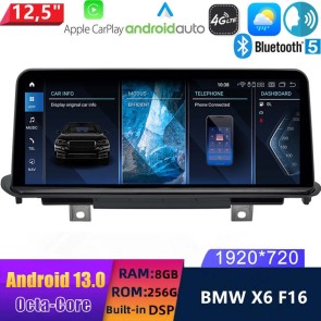 12,5" Android 13.0 Autoradio DVD Player GPS Navigation Stereo für BMW X6 F16 (2015-2019)-1