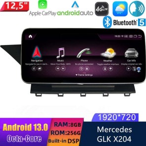 12,5" Android 13 Autoradio DVD Player GPS Navigation Stereo für Mercedes GLK X204 (2008-2012)-1