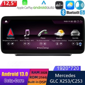 12,5" Android 13 Autoradio DVD Player GPS Navigation Stereo für Mercedes GLC X253 (2015-2019)-1