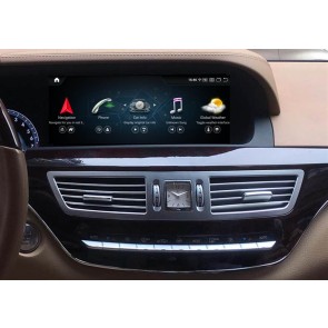 Mercedes W221 Android 13.0 Autoradio GPS Navigationsysteme mit 8-Core 8GB+256GB Touchscreen Bluetooth Freisprecheinrichtung DAB DSP 4G-LTE WLAN CarPlay - 10,25