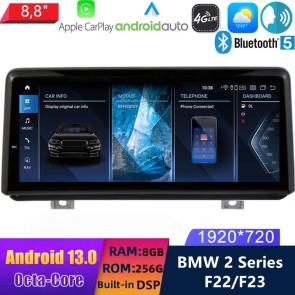 8,8" Android 13.0 Autoradio DVD Player GPS Navigation Stereo für BMW 2er F22/F23 (Ab 2017)-1