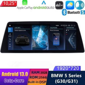 10,25" Android 13.0 Autoradio DVD Player GPS Navigation Stereo für BMW 5er G30/G31 (Ab 2017)-1