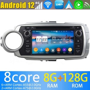 7" Android 12.0 Autoradio DVD Player GPS Navigation für Toyota Yaris XP130 (2012-2017)-1