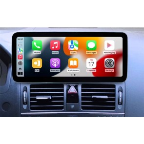 Mercedes C-Klasse W204 Android 14 Autoradio GPS Navigation mit 8-Core 8GB+128GB Touchscreen Bluetooth Freisprecheinrichtung DAB USB WiFi 4G-LTE CarPlay Android Auto - 12,3