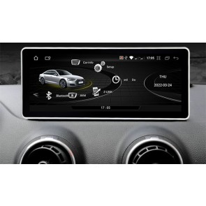 Audi A3 Android 14.0 Autoradio GPS Navigation mit 8GB+128GB Bluetooth Freisprecheinrichtung DAB DSP WiFi 4G CarPlay Android Auto - 10,25