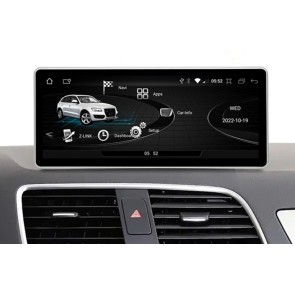 Audi Q3 Android 14.0 Autoradio GPS Navigation mit 8GB+128GB Bluetooth Freisprecheinrichtung DAB DSP WiFi 4G CarPlay Android Auto - 10,25