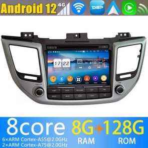 8" Android 12.0 Autoradio DVD Player GPS Navigation für Hyundai ix35 (2015-2017)-1