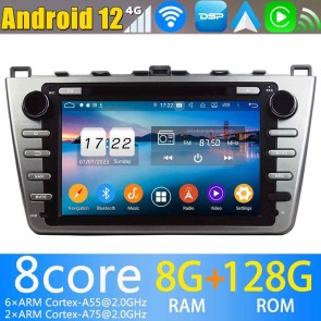 Mazda 6 Android 12.0 Autoradio GPS Navigationsysteme mit 8-Core 8GB+128GB Touchscreen Parrot Bluetooth Lenkradfernbedienung Mikrofon DAB SD USB WiFi 4G-LTE DSP CarPlay - 8