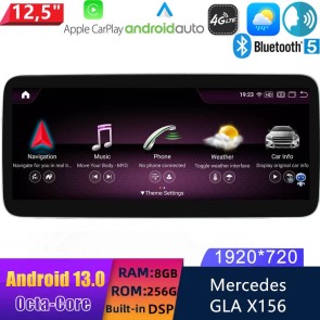 12,5" Android 13 Autoradio DVD Player GPS Navigation Stereo für Mercedes GLA X156 (2016-2019)-1