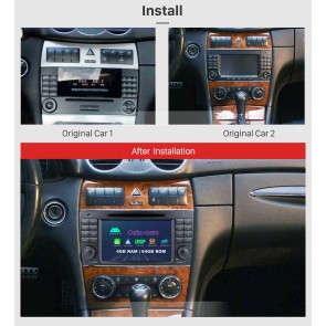 Mercedes CLK W209 Android 12 Autoradio GPS Navigationsysteme mit Octa-Core 4GB+64GB Touchscreen Bluetooth Lenkradfernbedienung DAB CD SD USB 4G WiFi AUX CarPlay - 7