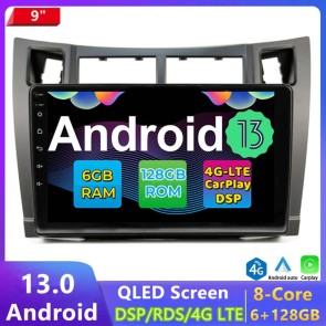 9" Android 13.0 Autoradio DVD Player GPS Navigation Stereo für Toyota Yaris XP90 (Ab 2005)-1