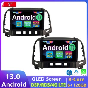 9" Android 13.0 Autoradio DVD Player GPS Navigation Stereo für Hyundai Santa Fe 2 (2006-2012)-1