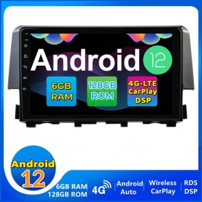 9" Android 12.0 Autoradio DVD Player GPS Navigation Stereo für Honda Civic (Ab 2016)-1