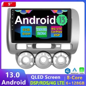9" Android 13.0 Autoradio DVD Player GPS Navigation Stereo für Honda Jazz (2002-2007)-1