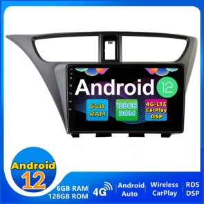 9" Android 12.0 Autoradio DVD Player GPS Navigation Stereo für Honda Civic Hatchback (2012-2017)-1