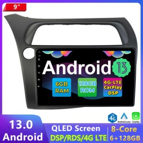 9" Android 13.0 Autoradio DVD Player GPS Navigation Stereo für Honda Civic Hatchback (2006-2011)-1