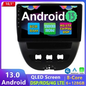 10" Android 13.0 Autoradio DVD Player GPS Navigation Stereo für Toyota Aygo (Ab 2005)-1
