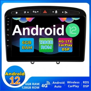 9" Android 12 Autoradio DVD Player GPS Navigation Stereo für Peugeot 308 (2007-2015)-1