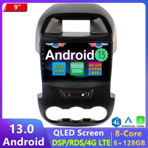 9" Android 13.0 Autoradio DVD Player GPS Navigation Stereo für Ford Ranger (Ab 2011)-1