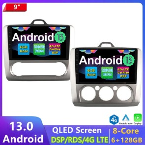 9" Android 13.0 Autoradio DVD Player GPS Navigation Stereo für Ford Focus 2 MK2 (Ab 2004)-1
