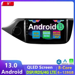 9" Android 13.0 Autoradio DVD Player GPS Navigation Stereo für Kia Ceed JD (Ab 2012)-1
