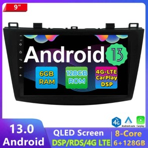 9" Android 13.0 Autoradio DVD Player GPS Navigation Stereo für Mazda 3 BL (Ab 2010)-1