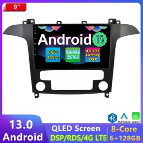 9" Android 13.0 Autoradio DVD Player GPS Navigation Stereo für Ford S-Max (Ab 2006)-1